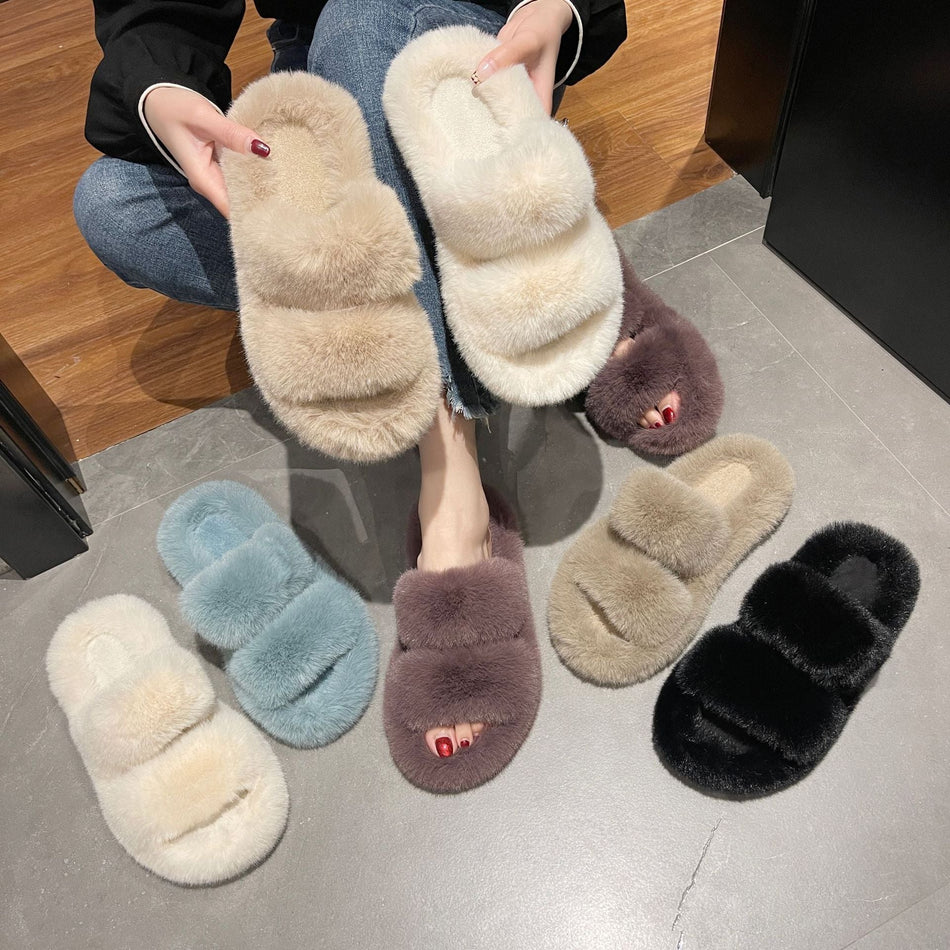 Plus-Size Women’s Slippers – Warm Flat