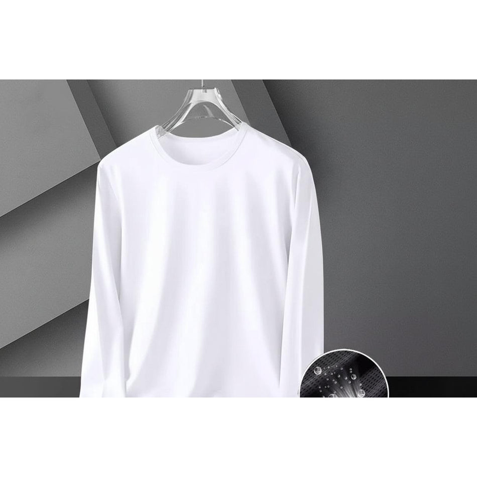 Men’s Oversized Long-Sleeve Crew Neck T-Shirt