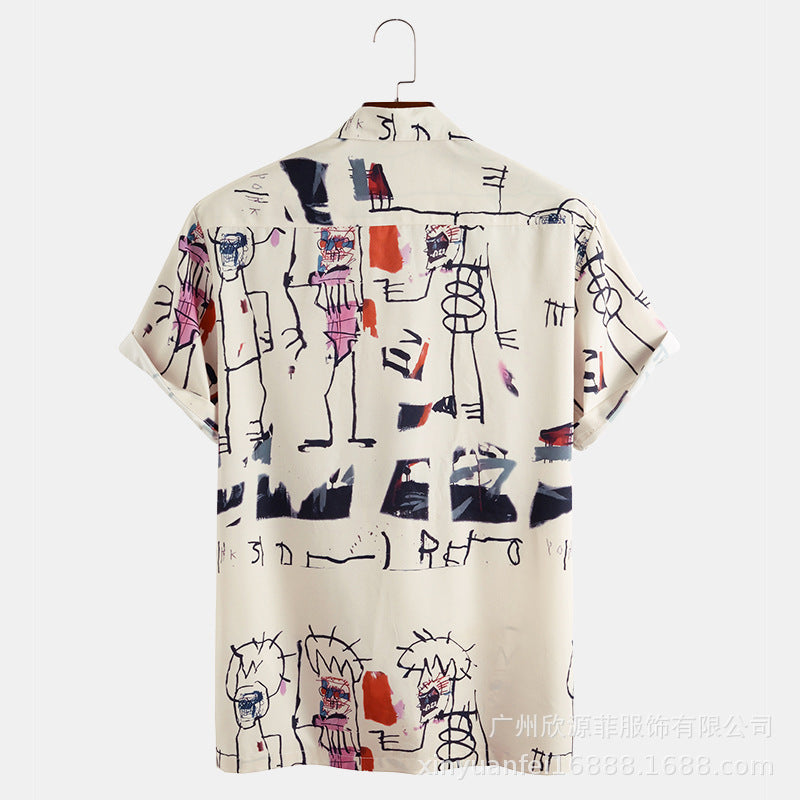 Men’s Hawaiian Beach Shirt – Casual Tropical Summer Top