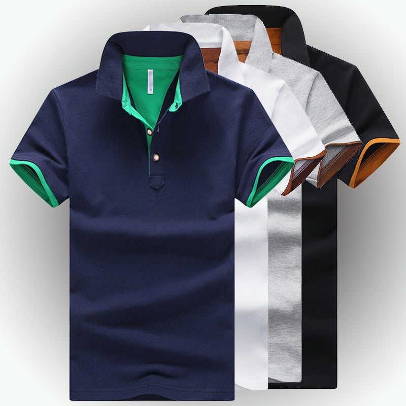 Slim Fit Logo Polo – Korean-Style Summer Cotton T-Shirt