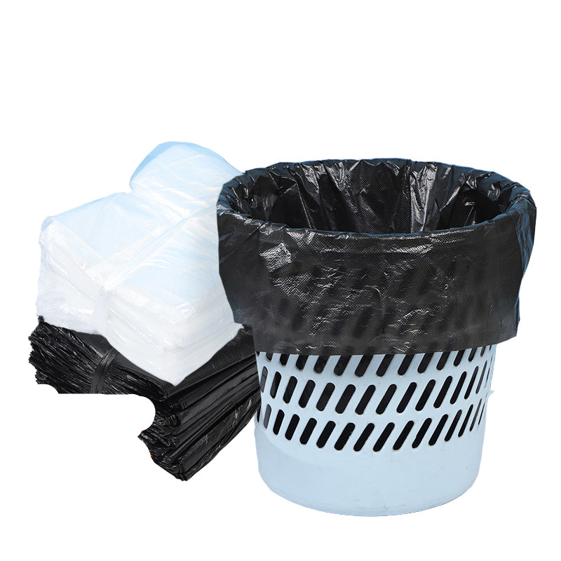 Thickened White & Black Flat Garbage Bags