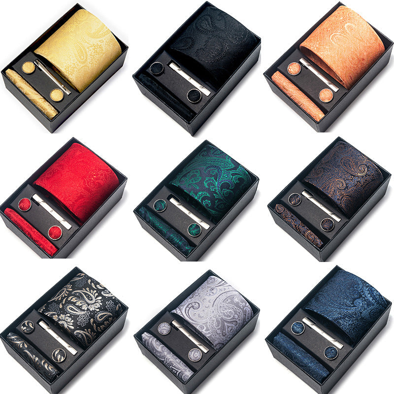 Men’s Paisley Business Tie – Yarn-Dyed Jacquard Style