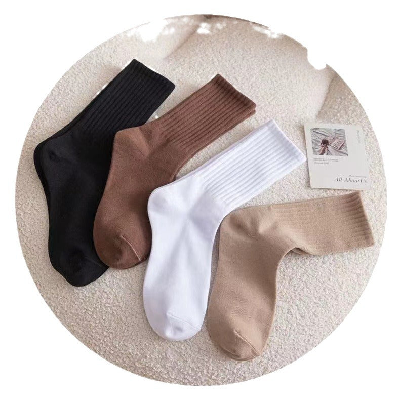PACK OF 6 - Duidu Women’s Mid-Tube Socks – Breathable & Sporty