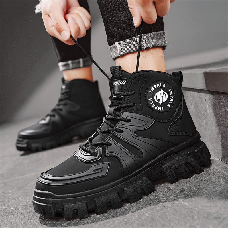 STOCK-Men's High-Top Martin Boots – Durable Outdoor Workwear