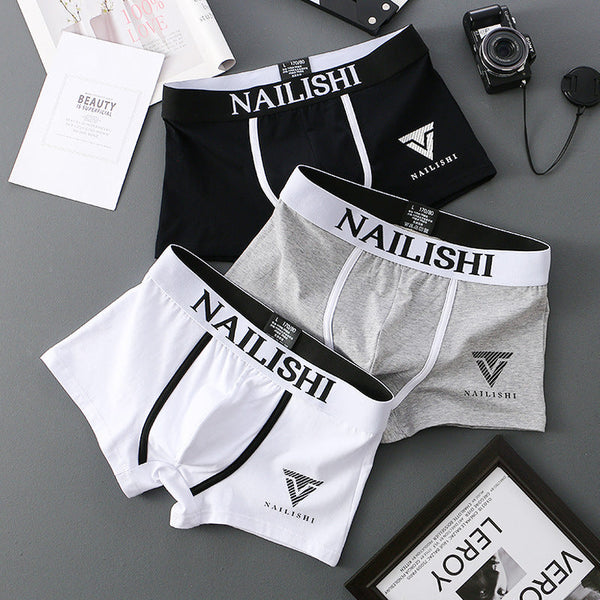 STOCK- Pack of 3 Mens Cotton Trendy Boxer Shorts