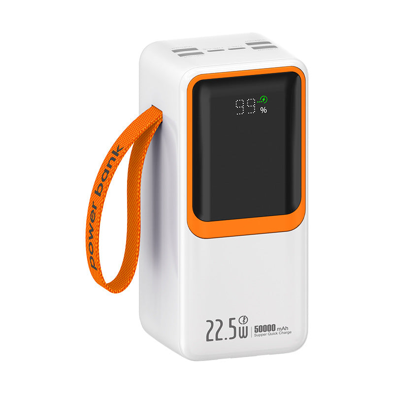 5000mAh Power Bank – Fast Charge, Built-In Cable, Compact