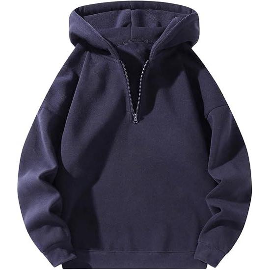 Men’s Casual Zipper Hoodie Loose Sports Sweater 2024