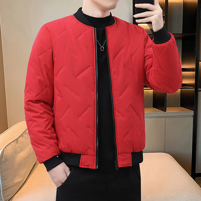 STOCK-Men’s Thickened Cotton Coat – Plus Size Winter Outerwear