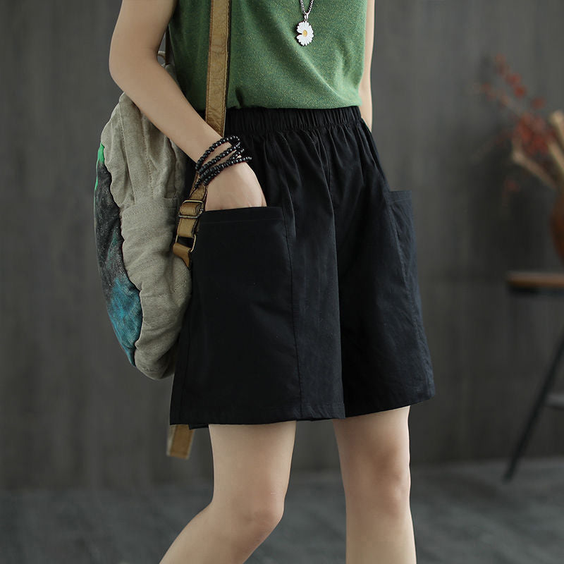 STOCK-Plus Size Loose Tooling Shorts Women