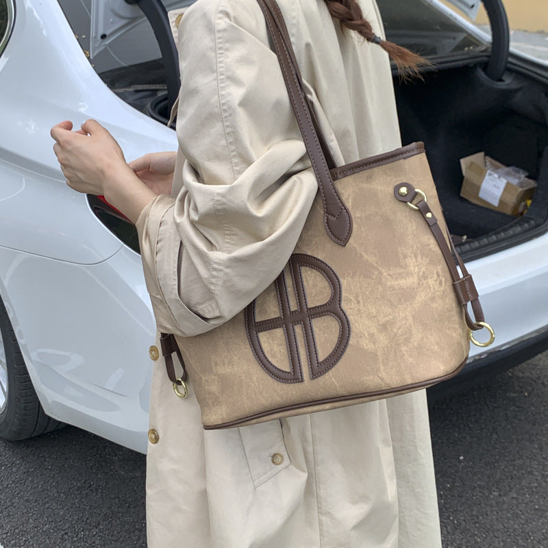 Large Capacity Casual Shoulder Tote Bag for Women Chic Style