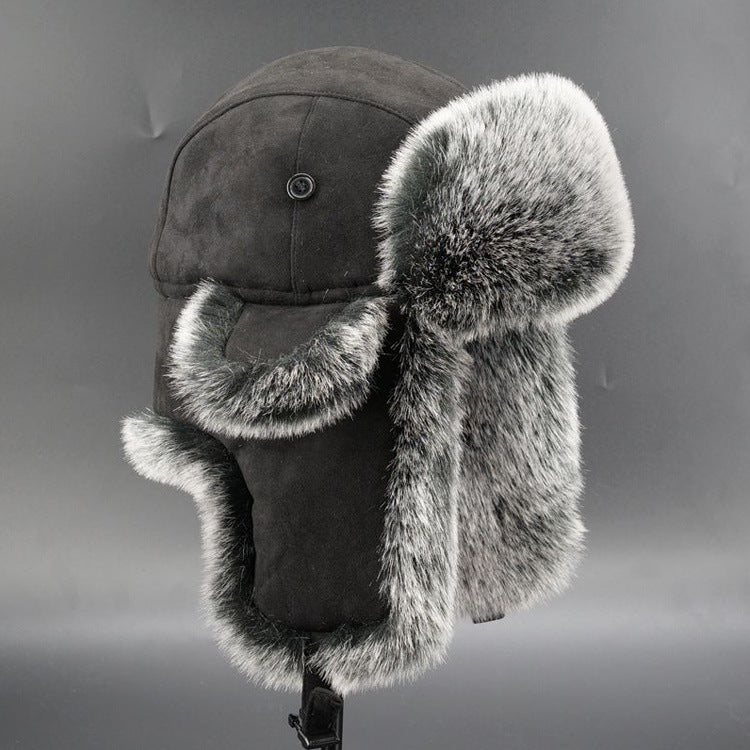 Men’s Thickened Wool Lei Feng Hat Winter Cold-Proof Ear