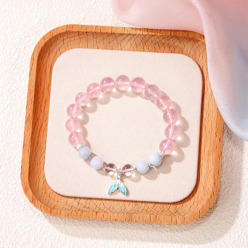 Aquamarine Whale Tail Bracelet – Ocean-Inspired Charm