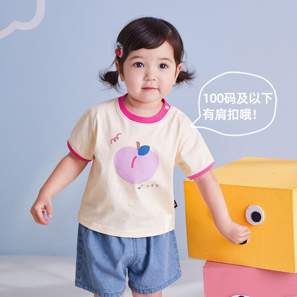 INSTOCK - Dudu Baby Girls' Cotton T-Shirt – Summer Short Sleeve