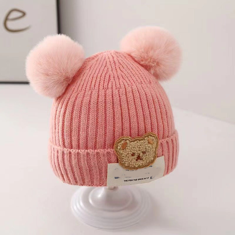 Cute Bear Knitted Winter Hat for Kids