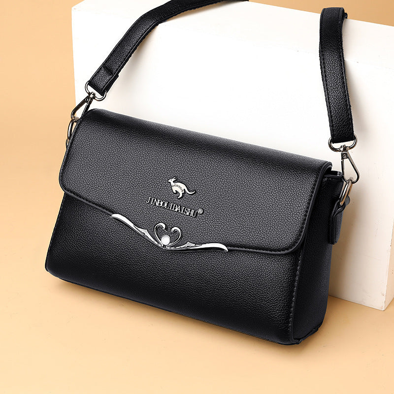 INSTOCK- Women’s PU Leather Shoulder Bag Soft Mom Commuter Bag