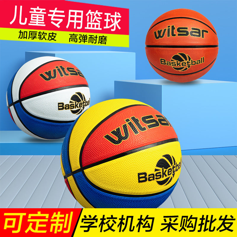 Wholesale Kids Basketball No.3–7 Rubber Indoor Outdoor Ball