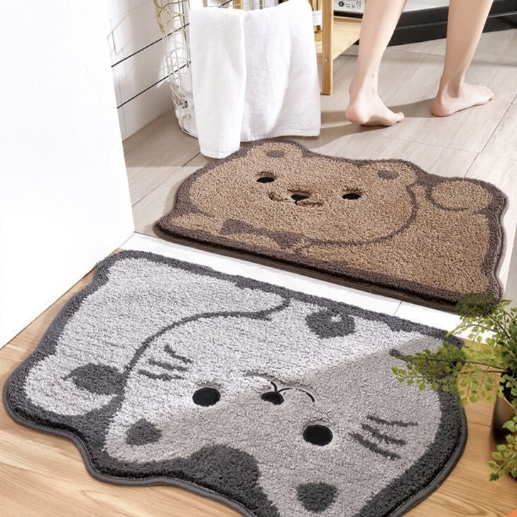 New Cartoon Bathroom Floor Mat – Thickened Cashmere Absorbent