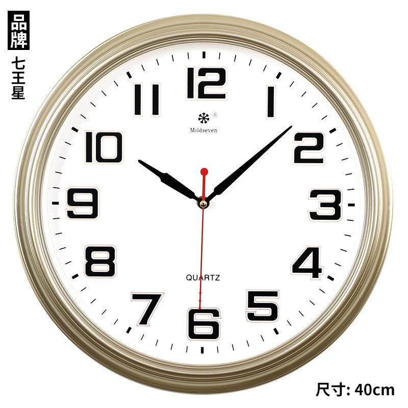STOCK-Qixingxing Silent Quartz Wall Clock for Living Room