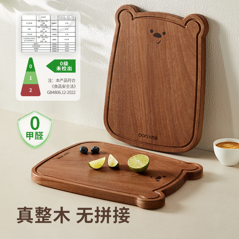 Little Bear Wooden Cutting Board for Kitchen & Baby Food