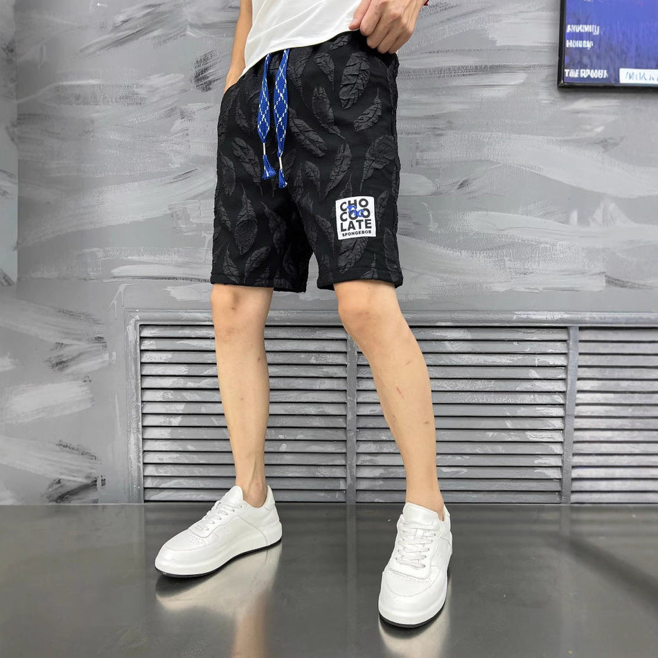 Men’s Japanese-Style Loose Printed Beach Shorts