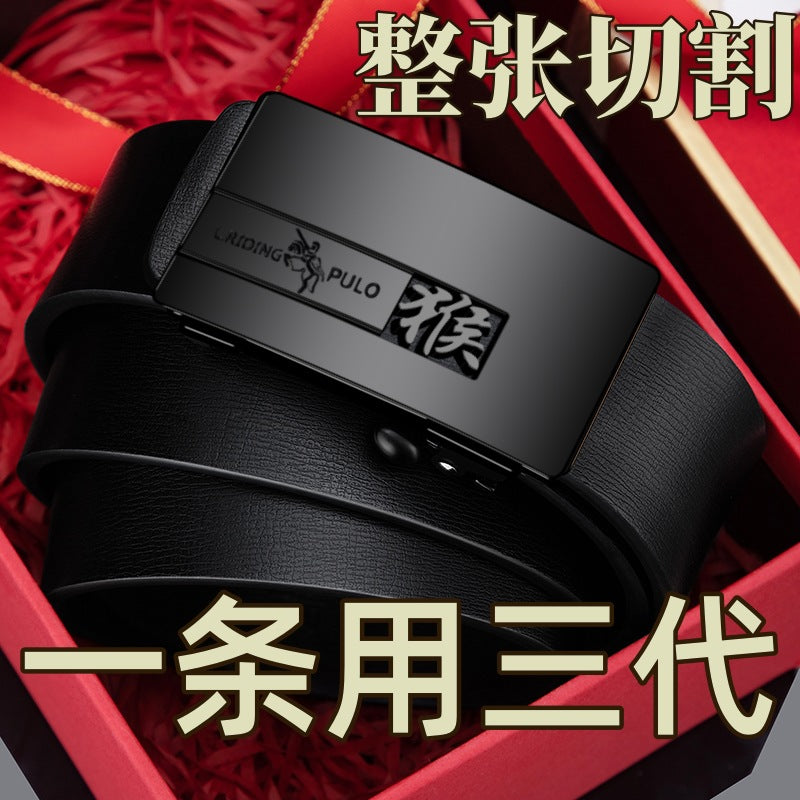 Paul Men's Genuine Leather Belt – Automatic Buckle