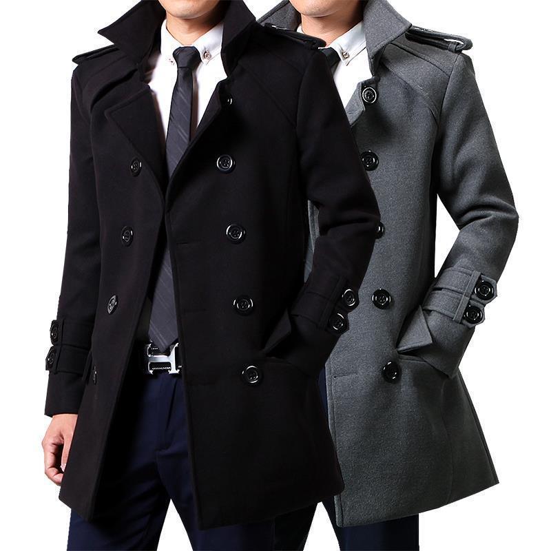 INSTOCK-Korean-Style Mid-Length Trench Coat – Autumn/Winter