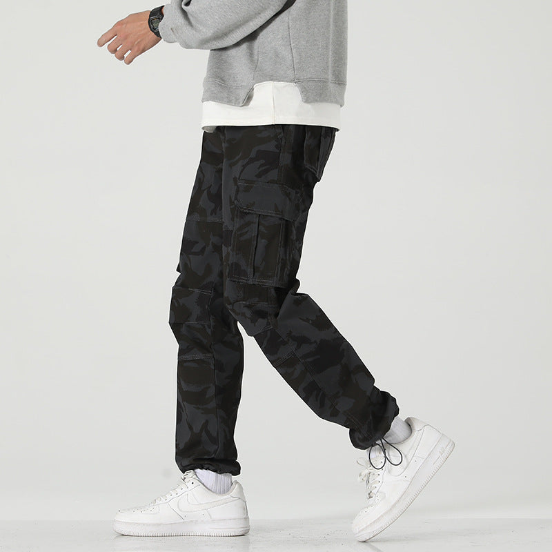 Men’s Loose Cotton Cargo Pants – Spring Trendy Workwear