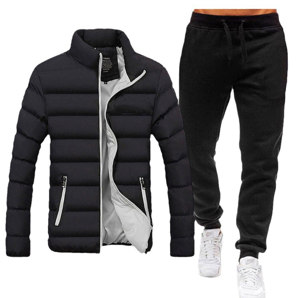 Winter Men’s Cotton Suit – Casual Jacket & Trousers Set