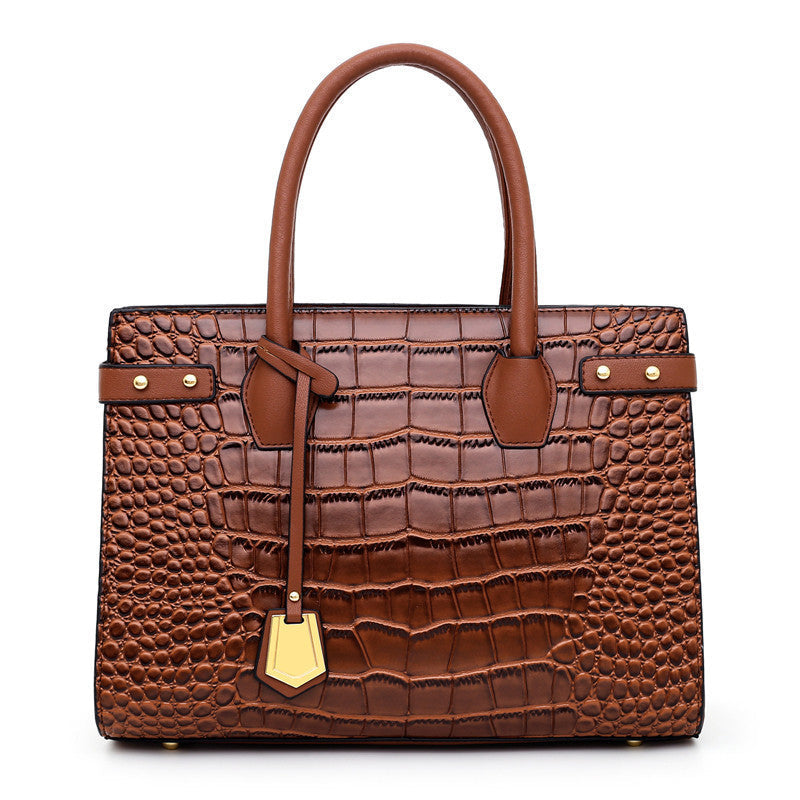 Crocodile Pattern Shoulder Bag