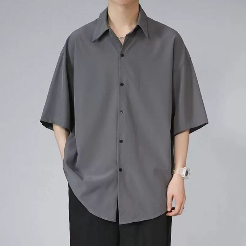 Men's Ice Silk Short Sleeve Shirt | No-Iron Summer Top