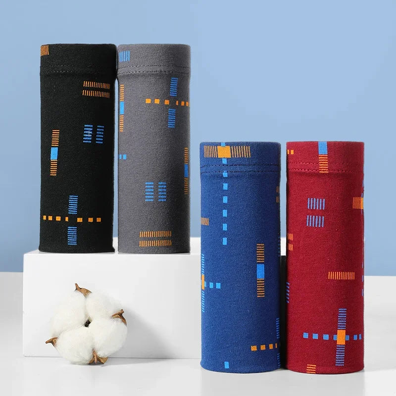 PACK OF - 4 Comfortable Plus-Size Men’s Cotton Boxer Shorts