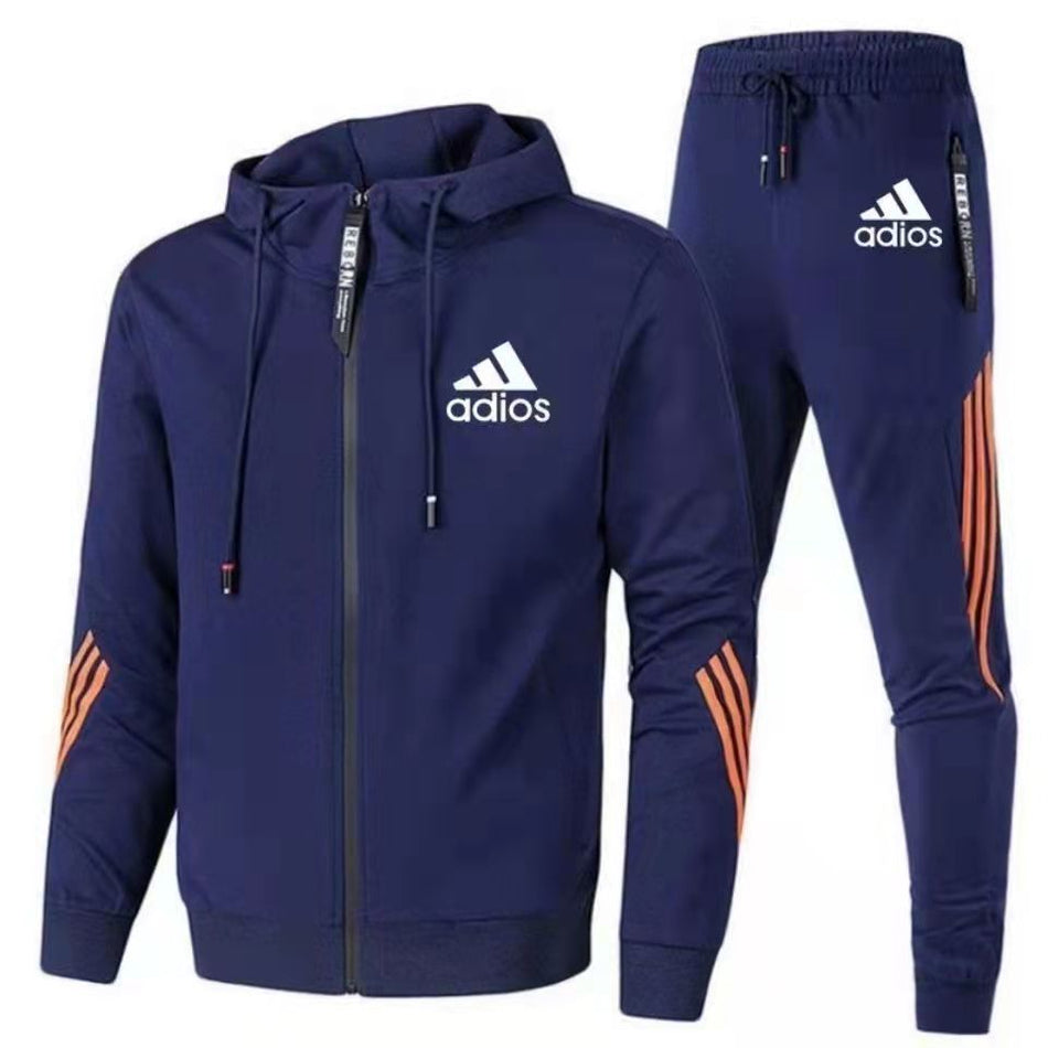 INSTOCK-2025 Men’s Autumn Hooded Sports Suit – Muscle Training