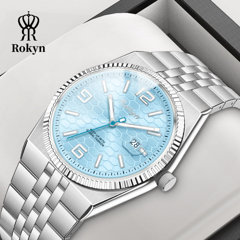 High-End Men’s Waterproof Quartz Calendar Watch