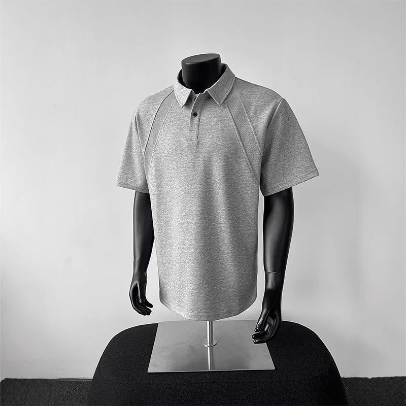 Men’s Heavy Polo T-Shirt – American Style Summer Youth Trend