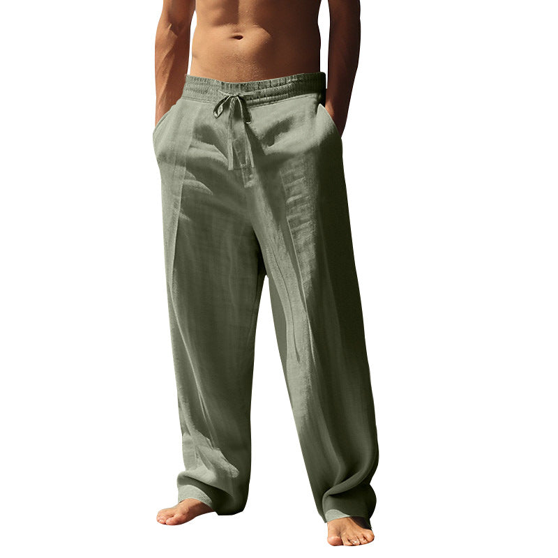 INSTOCK-Men's Breathable Cotton Linen Casual Pants