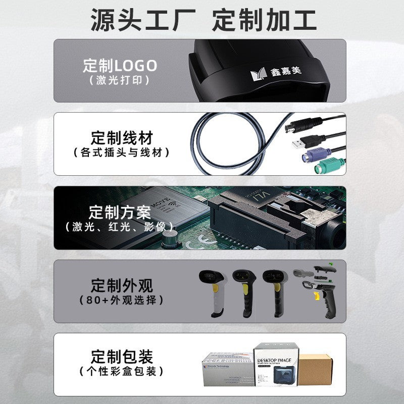 Xinjiamei 1D & 2D Bluetooth Wireless Barcode Scanner