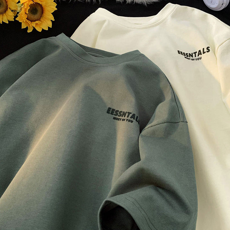 Men’s Heavy Cotton Summer T-Shirt – Loose & Trendy Print