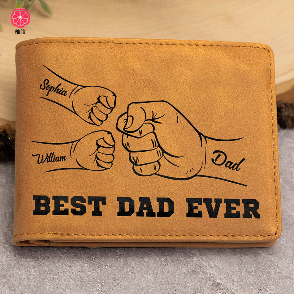 Personalized Best Dad Leather Wallet Father’s Day