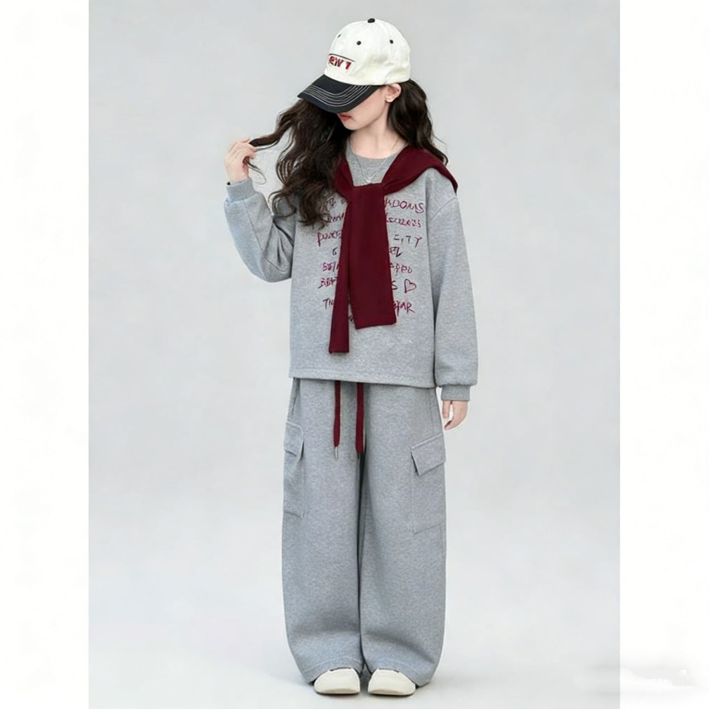 Girls Korean Sports Set – Spring Autumn Pants Outfit – Outfit Sets – Image 6