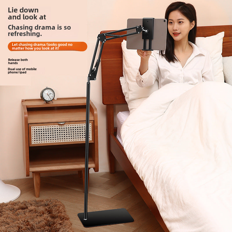 STOCK-Heavy-Duty Floor Phone Stand – Adjustable & Foldable