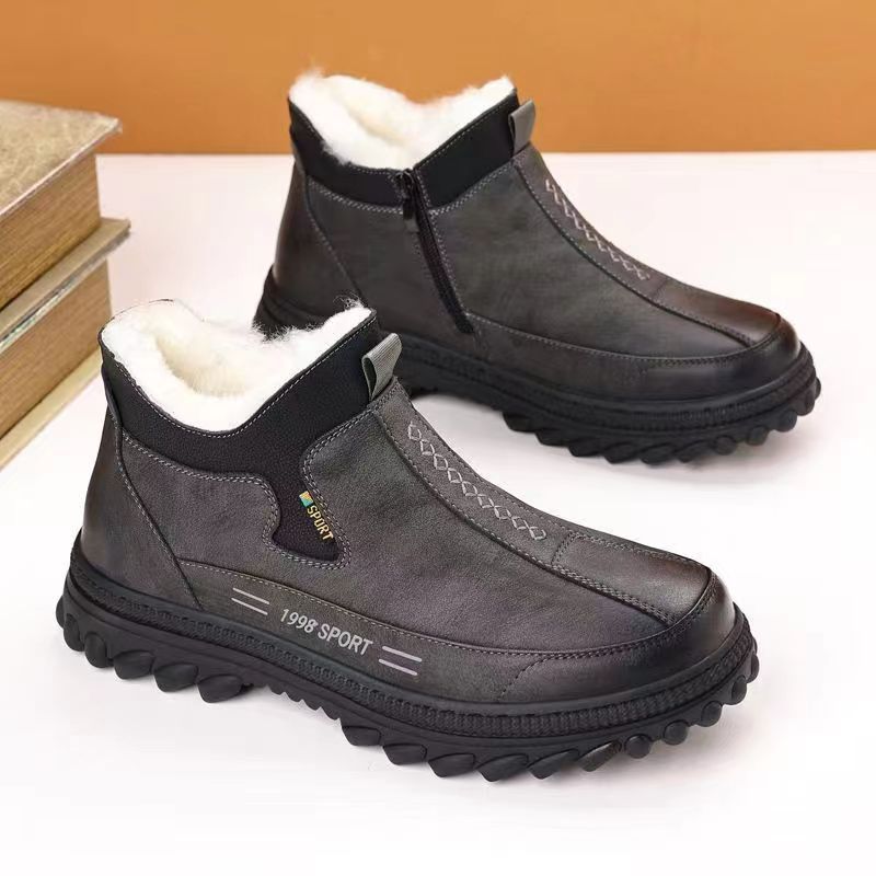 Men’s Winter Velvet Cotton Waterproof Casual Boots