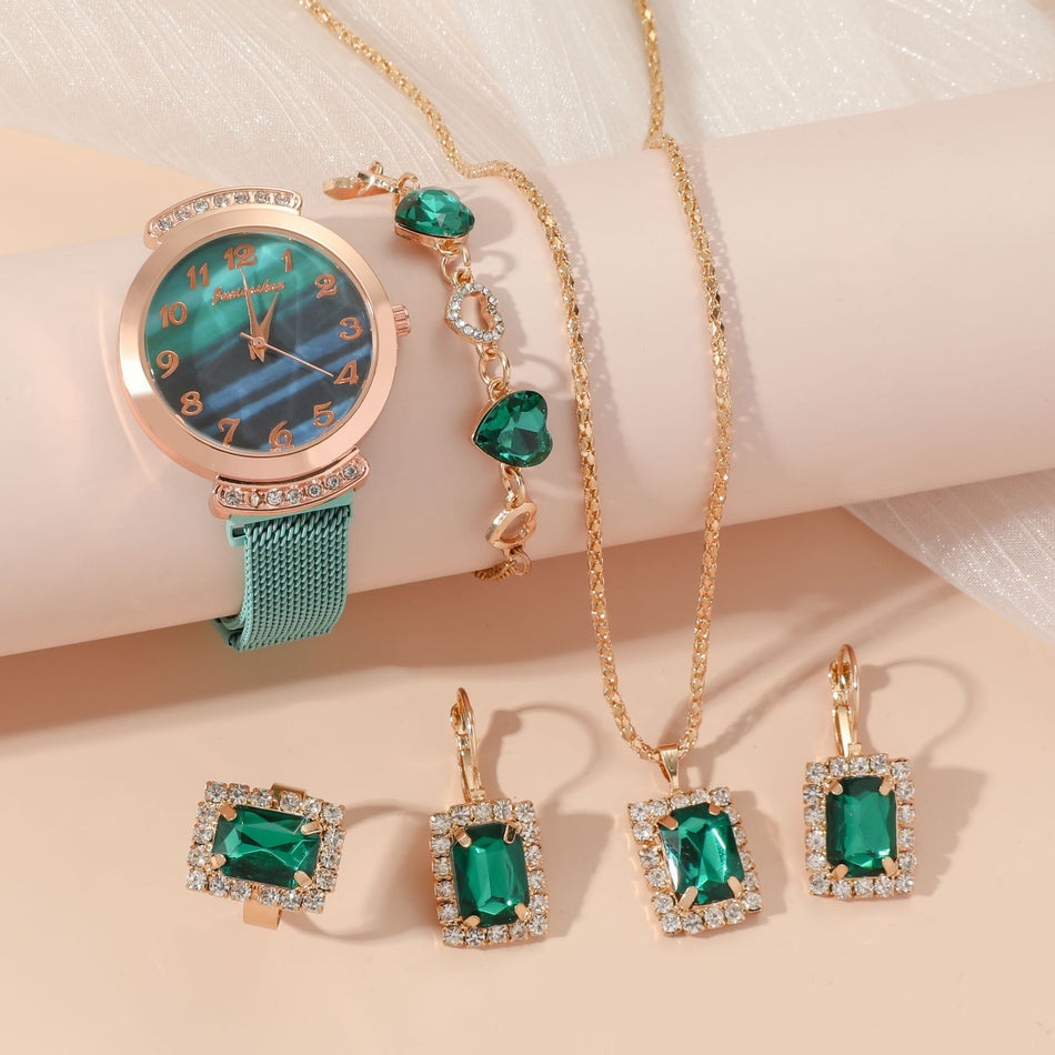 INSTOCK-Women’s Diamond-Studded Steel Watch – Elegant & Simple