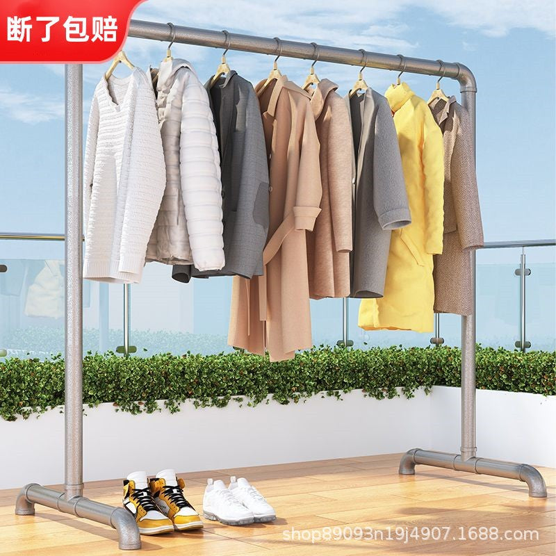 Galvanized Steel Pipe Vertical Clothes Drying Rod