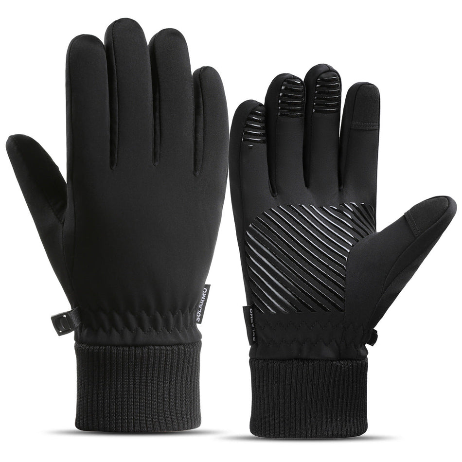 Men’s Plus Velvet Ski Cycling Gloves Waterproof Warm