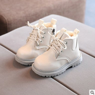 INSTOCK-Men's & Kids Autumn Winter Velvet British Boots