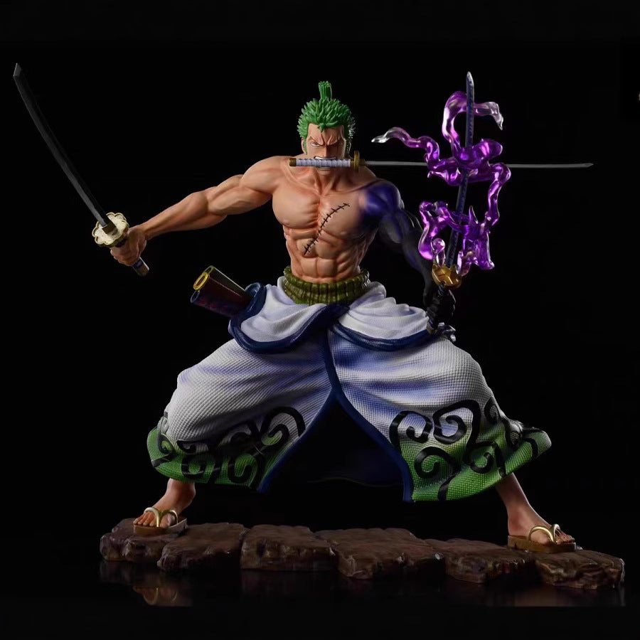 STOCK-One Piece Zoro Demon-Sword Kimono Figure – GK Statue Hand