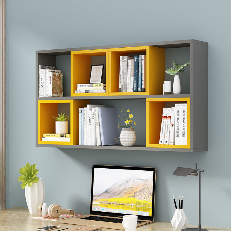 Creative Wall-Mounted Bookshelf Storage Grid