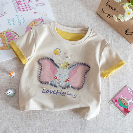 Girls Cartoon Cotton T-Shirt – Cute Summer Crewneck Top – T-Shirts – Image 8