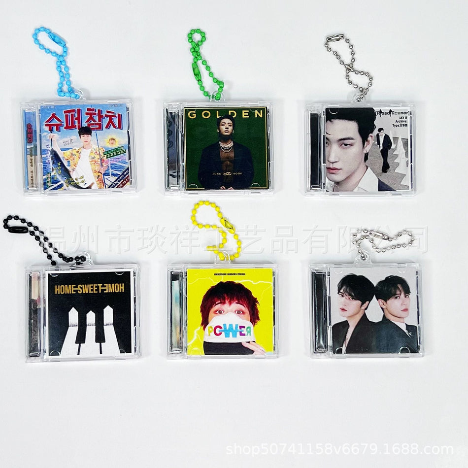 Customized Acrylic Star Fan Keychain – Mini CD Pendant
