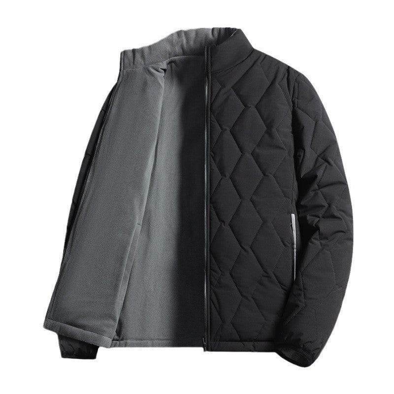 Men’s Lightweight Puffer Jacket – Double-Sided Cotton Coat